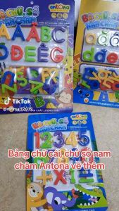 Bộ Chữ Cái Và Bộ Chữ Số Nam Châm Từ Nhựa An Toàn Cho Bé Hàng Antona