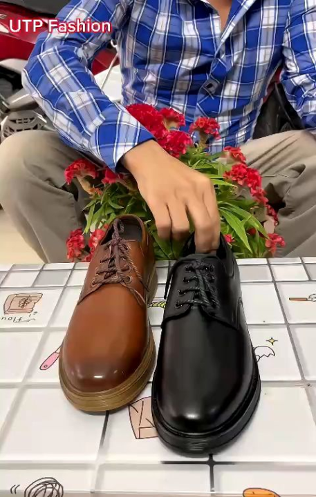 [FreeshipMAX] Giày Dr nam da bò thật nguyên tấm..đế cao su mềm.. mã D01 ...
