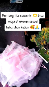 25pcs kantong tile souvenir size 12x15cm bisa untuk mangkuk sambal mangkuk bola dll
