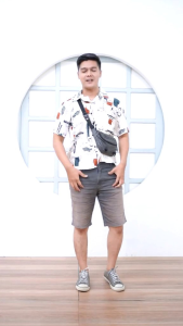 Kemeja Casual Pria Elegand Hem Cowok Motif Trendy Ada LD JUMBO