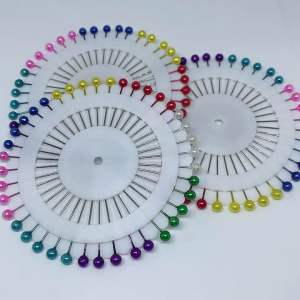 120pcs. Daily Pins with Colorfull Pearl Head Dressmakers Pin Sewing