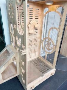 LP113 ชั้นปีนสัตว์เลี้ยง ติดกรง ที่นอน อุปกรณ์ตกแต่งกรง รูปสายรุ้ง แบบยึดกรง ไม้เกรดA สำหรับสัตว์เล็ก ชินชิล่า กระรอก