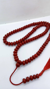 Tasbih Batu Marjan Merah & Benang Nilon A338