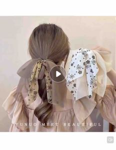 🇹🇭รักษาความสวยให้บ้าง ยางรัดผม 2 เลเยอร์ Big Chiffon Band ทรงใหญ่ พร้อมส่งในไทย 🇹🇭