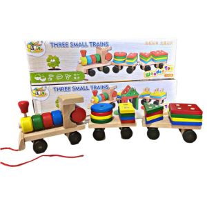 Đoàn tàu thả hình khối gỗ. Đồ chơi Montessori Cho Bé Phát Triển Trí Não