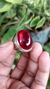 cincin permata merah siam Bangkok top Quality