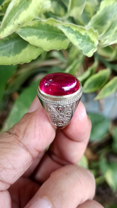 Cincin Permata Merah Siam Rosse Top Quality