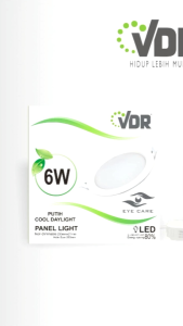 VDR LED Panel Light 6 Watt V-206-1PL / lampu downlight panel LED 5 watt