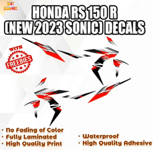 HONDA RS 150 R (NEW 2023 SONIC) DECALS (WATERPROOF LAMINATED FADE PROOF)