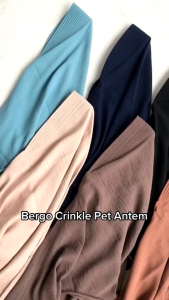 Hijab Syari Bergo Pet XL Cringkle Airflow / Hijab Instan Cringkle Pet XL
