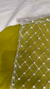 Atasan Wanita: Kemeja Wanita Crinkle Mix Brukat Bordir Vest Depan Belakang