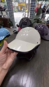 Mũ bảo hiểm Brabus  mũ lưỡi trai khoét sau cho nữ  màu Trắng Vani  bảo hành 12 tháng