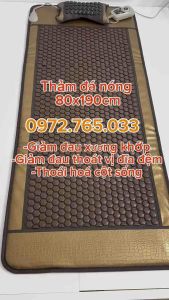 Thảm đá nóng 80x190cm giảm đâu lưng xương khớp và thoát vị địa đệm cho người cao tuổi