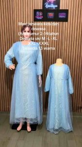 MAXI JAHWARA (M L XL XXL XXXL) GAMIS MUSLIM GAMIS BUSUI SLETING DEPAN