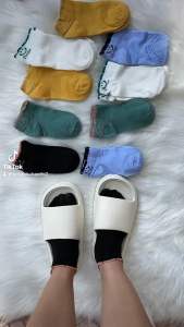 Vớ nữ cổ ngắn tất vớ cổ thấp vải cotton co dãn vintage Hàn Quốc nhiều màu