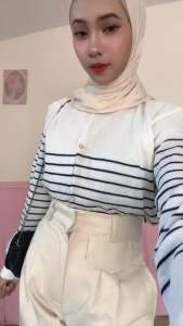 Cardigan Stripe 💟 Bahan Rajut ✨️