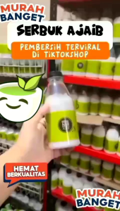 serbuk ajaib Pembersih super paling ampuh Pembersih multi guna pembersih WC toilet Serbuk ajaib pembersih paling instan . isi 100 mili
