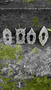 Tutup Lubang Kunci Pintu Kuningan Motif Gunungan Ukir 2 Pcs