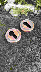 Tutup Lubang Kunci Pintu Kuningan Motif Polos Antik 2 Pcs