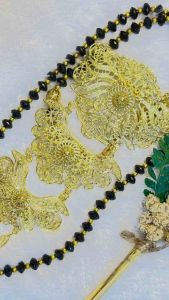 Kalung bros susun 3 tali hitam kuning terbaru 2025