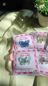 50 pcs || Souvenir Bross Kupu-Kupu Pelangi/Souvenir Bross Murah Premium/Souvenir Pernikahan/Aksesoris Hijab Terbaru