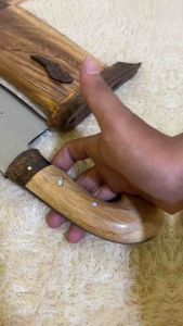 GOLOK Petok alat kupas kelapa bahan baja asli hitam barlen golok cacah tulang/daging siap pakai