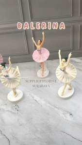 1 SET ISI 3 CAKE TOPPER BALERINA BALLET BALET MINIATUR CAKE HIASAN KUE ULANG TAHUN PRINCESS
