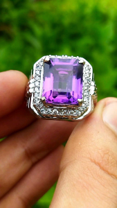 Cincin Batu Natural Kecubung Alexandrite