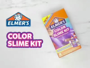 Elmers Color Slime Kit including 1 bottle Pink Color Glue (5 oz.) 1 bottle Purple Color Glue (5 oz.) 2 bottles Magical Liquid (2.3 oz. each)