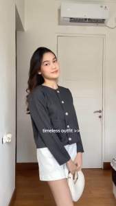 Gema Blazer Outer Wanita / Outer Atasan Wanita Crop Top / Atasan Korean Crop / Atasan Wanita