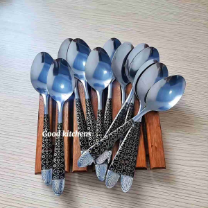 G115 [12PCS] SENDOK MOTIF BATIK SENDOK MAKAN STAINLESS STEEL