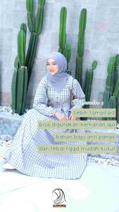 MOLESYA DRES 1 & 2 - GAMIS MOTIF SALUR KEKINIAN DENGAN WARNA YANG CANTIK BAHAN KATUN HARUKA BY ANNAIRA.ID