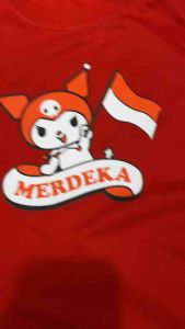 Kaos Anak Motif 17 Agustus Kuromi Merdeka ( 2-10 Tahun ) Cewek -Cowok