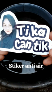 9 pcs STIKER NAMA WAJAH FOTO COSTUM CUTTING HELEM MOTOR ANAK PACAR TUMBLER TEPAK MAKAN TEMPAT MAKAN