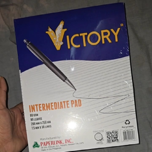 Victory Intermediate Pad 80 Leaves Smooth Writing High Quality Paper Perfect for School Office & Home 1 PC P59 10 PCS P550 Save P55/PC