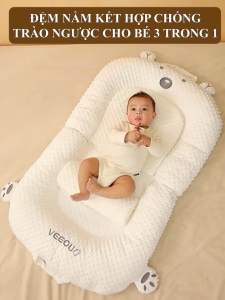 ĐỆM CHỐNG TRÀO NGƯỢC- NÔI NGỦ CHUNG GIƯỜNG CHO BÉ TỪ 0-4 TUỔI size to