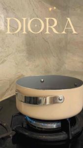 Roschel Diora Professional Dutch Oven 20 cm 24 cm Ceramic Non-Stick Greblon CK2 German Coating Panci Wajan Penggorengan Casserole Anti Lengket Tahan Gores Induksi