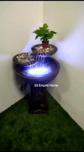 S15 Yellow Hibiscus Feng Shui Water Fountain Pond Kolam Air Sandstone Garden Water Feature Balinese 风水流水喷泉瀑布池 Fish 2f