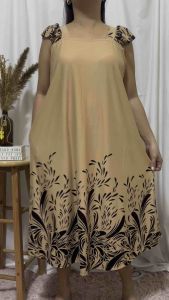 ELSIE PLUS SIZE (UPTO 3XL) BUTTERFLY DUSTER DRESS PAMBAHAY WITH ONE POCKET