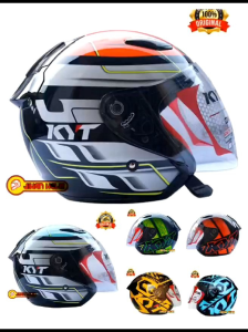 Helm Kyt Half Face DJ Maru 15 Black Red Doff Terbaru