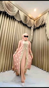 REALPICK GAMIS ABAYA TURKEY JERSEY SUPER MIX CERUTY BORDIR