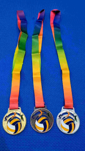 Volleyball Medals BALL DESIGN Gold silver bronze medallion 6.5cm diameter