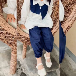 BAJU ANAK ATAAN PEREMPUAN KATUN LINEN EVELYN USIA 1-9 TH ATASAN ANAK ROMPI