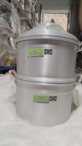 Chỏ xôi nhôm 2 tầng KIM HẰNG + vỉ hấp 24cm chính hãng bảo hành tại KIM HẰNG