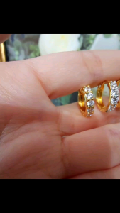 BBต่างหูห่วงรวมแบบต่างหูเพชรแถวแบบห่วง