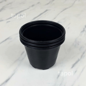 กระถางดำ ขนาด 4 นิ้ว เหมาะสำหรับปลูกต้นไม้ ปลูกแคคตัส พลาสติกหนาแข็งแรง ทนทาน ไม่แตกหักง่าย