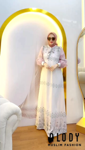 (20) ALODY AFSA Baju Dress Gamis Wanita Muslim Afsha Dress By Alody. Nazra Sha