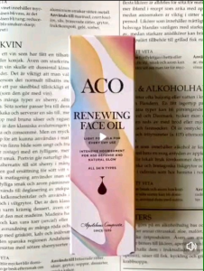 Facial essence oil Swedish aco coenzyme Q10 facial repair care oil dry skin moisturizing anti-wrinkle wrinkle