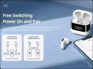 Originally TWS 10 PLUS TRUE WIRELESS STEREO MUSIC EARBUDS 5.1 WITH DIGITAL DISPLAY