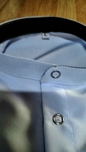 เสื้อนักเรียนชาย สีขาวกระเป๋าสาม สำหรับเด็กชาย ผ้าโปร่ง ใส่สบาย ระบายอากาศได้ดี ไม่ร้อน กระดุมแป๊กใส่-ถอดสะดวก